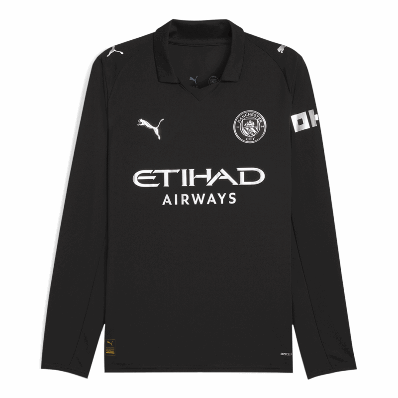 Manchester City Away Long Sleeve Soccer Jersey 2025/26