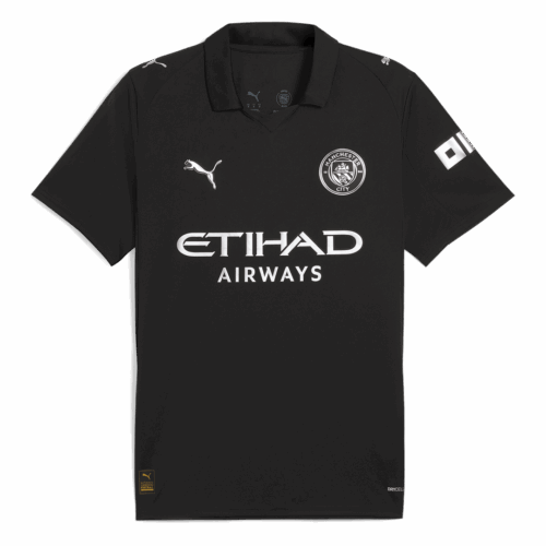 Manchester City Away Soccer Jersey 2025/26 Black