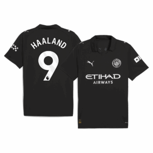 HAALAND #9 Manchester City Away Soccer Jersey 2025/26 Black