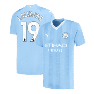 J.ALVAREZ #19 Manchester City Home Soccer Jersey 2023/24