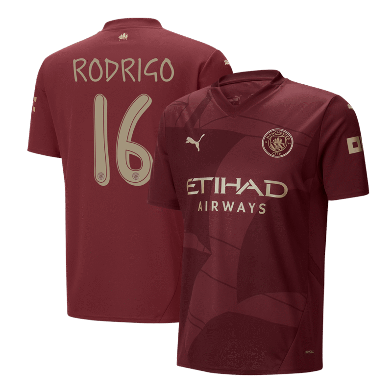 RODRIGO #16 Manchester City Third Away Soccer Jersey 2024/25 - UCL