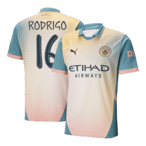 RODRIGO #16 Manchester City Fourth Away Soccer Jersey 2024/25- Definitely City (UCL)