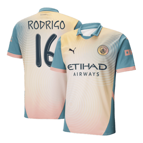 RODRIGO #16 Manchester City Fourth Away Soccer Jersey 2024/25- Definitely City (UCL)