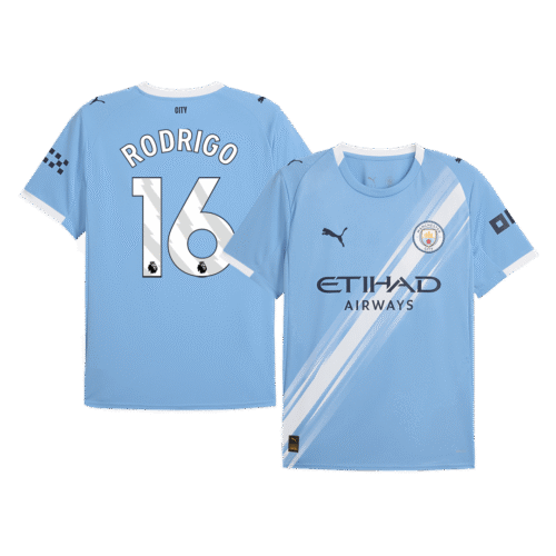 RODRIGO #16 Manchester City Home Soccer Jersey 2025/26