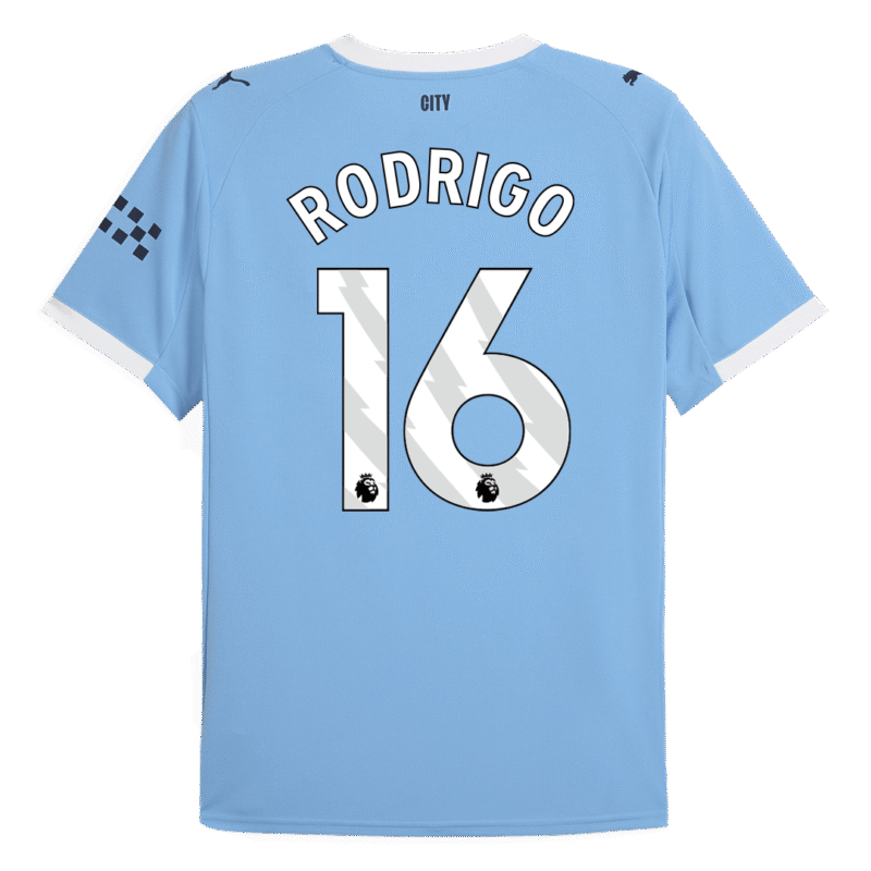 RODRIGO #16 Manchester City Home Soccer Jersey 2025/26