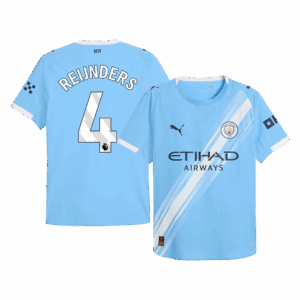 REIJNDERS #4 Authentic Manchester City Home Soccer Jersey 2025/26 Blue