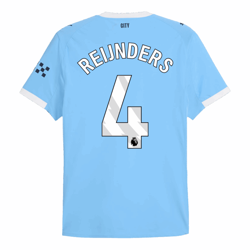 REIJNDERS #4 Authentic Manchester City Home Soccer Jersey 2025/26 Blue