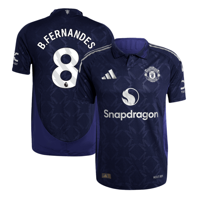 B.FERNANDES #8 Manchester United Away Authentic Soccer Jersey 2024/25