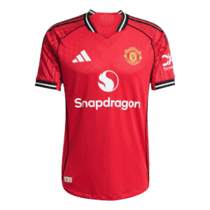 B.FERNANDES #8 Manchester United Home Authentic Soccer Jersey 2025/26