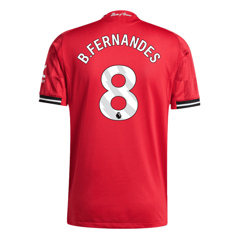 B.FERNANDES #8 Manchester United Home Authentic Soccer Jersey 2025/26