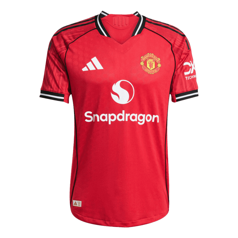 B.FERNANDES #8 Manchester United Home Authentic Soccer Jersey 2025/26
