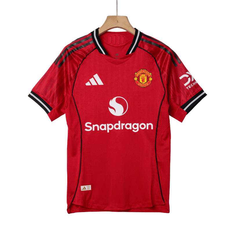 B.FERNANDES #8 Manchester United Home Authentic Soccer Jersey 2025/26