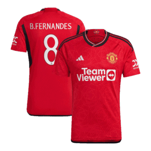 B.FERNANDES #8 Manchester United Home Jersey 2023/24 - UCL