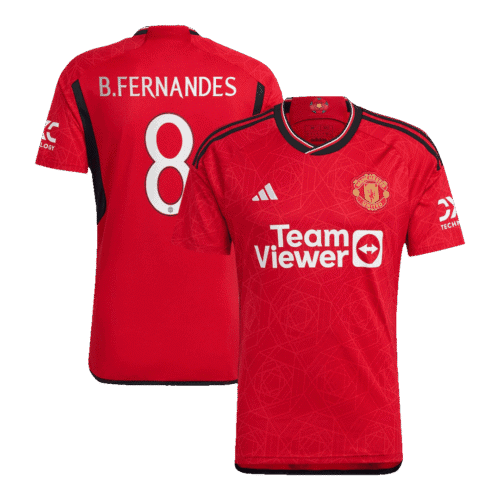 B.FERNANDES #8 Manchester United Home Jersey 2023/24 - UCL