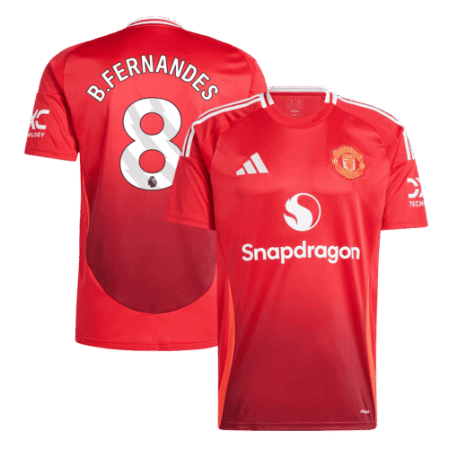B.FERNANDES #8 Manchester United Home Soccer Jersey 2024/25