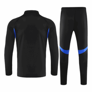 Kid's Manchester United Zipper Sweatshirt Kit(Top+Pants) 25/26 Black