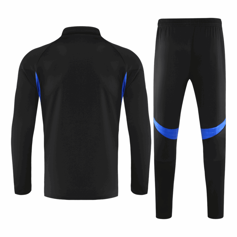 Kid's Manchester United Zipper Sweatshirt Kit(Top+Pants) 25/26 Black