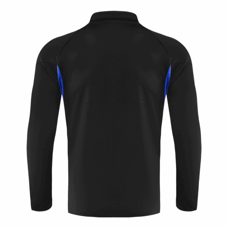 Kid's Manchester United Zipper Sweatshirt Kit(Top+Pants) 25/26 Black