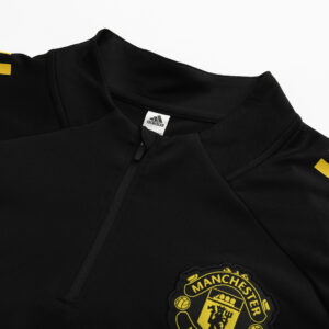 Kid's Manchester United Zipper Sweatshirt Kit(Top+Pants) 25/26 Black