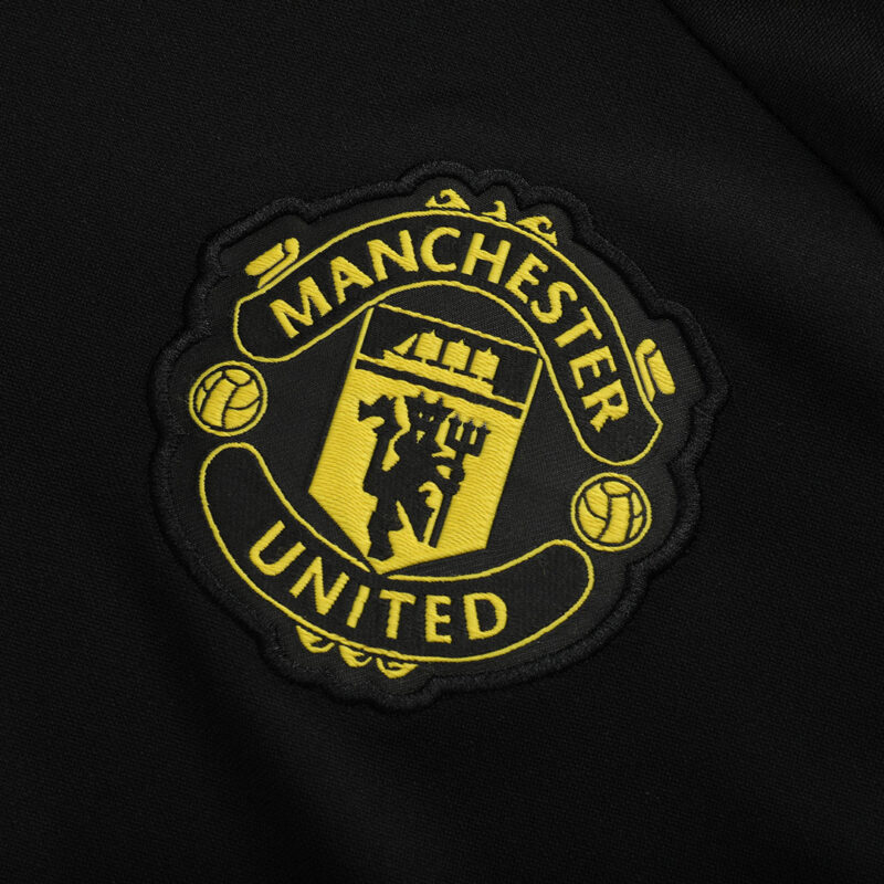 Kid's Manchester United Zipper Sweatshirt Kit(Top+Pants) 25/26 Black