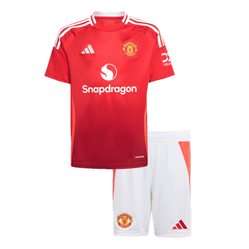 Manchester United Home Kids Soccer Jerseys Kit 2024/25
