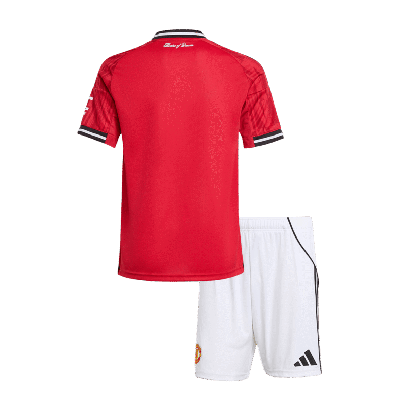 Manchester United Home Kids Soccer Jerseys Kit 2025/26
