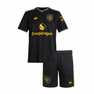 Manchester United Third Away Kids Soccer Jerseys Kit 2025/26