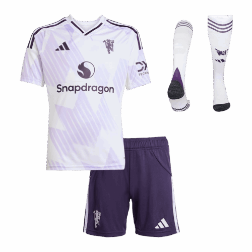 Manchester United Away Kids Soccer Jerseys Full Kit 2025/26