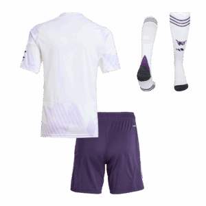 606637_2 Manchester United Away Kids Soccer Jerseys Full Kit 2025/26