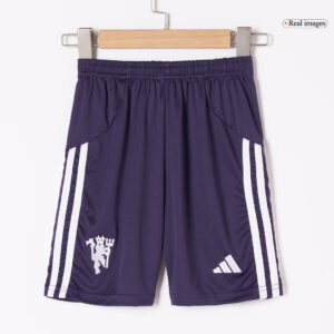 606637_5 Manchester United Away Kids Soccer Jerseys Full Kit 2025/26