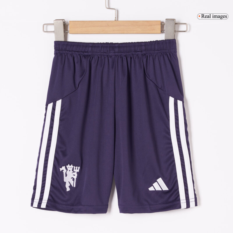 606637_5 Manchester United Away Kids Soccer Jerseys Full Kit 2025/26