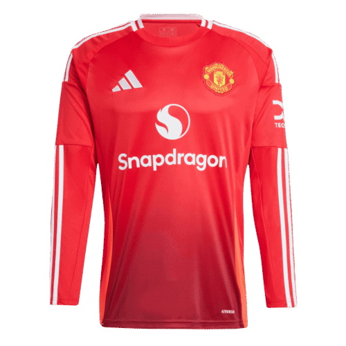 Manchester United Home Long Sleeve Soccer Jersey 2024/25