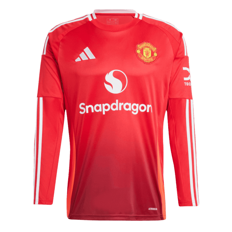 Manchester United Home Long Sleeve Soccer Jersey 2024/25