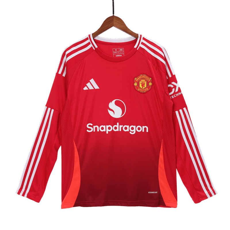 Manchester United Home Long Sleeve Soccer Jersey 2024/25