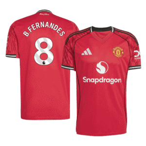 B.FERNANDES #8 Manchester United Home Soccer Jersey 2025/26