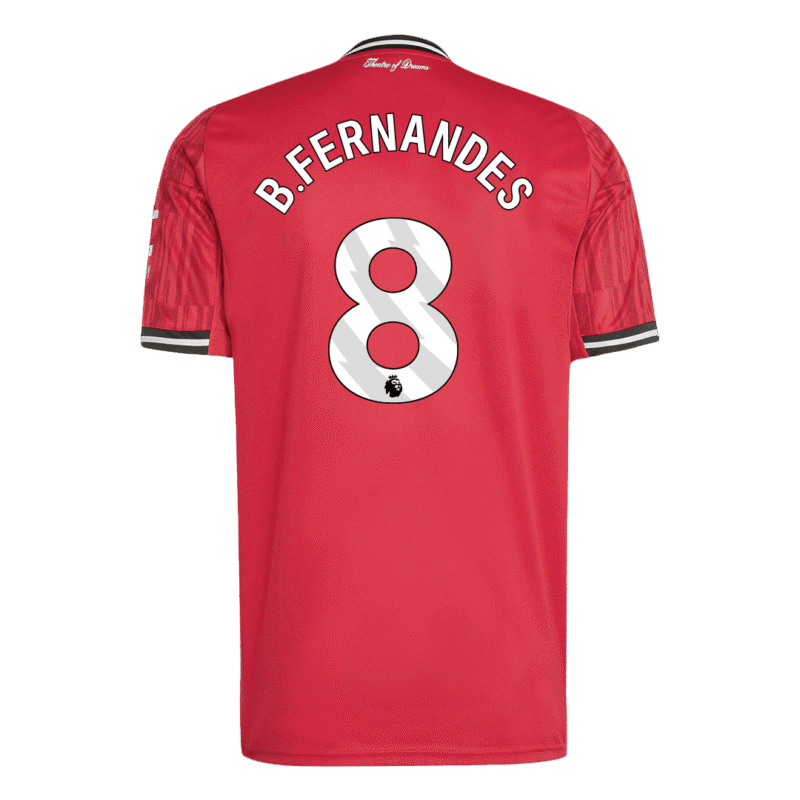 B.FERNANDES #8 Manchester United Home Soccer Jersey 2025/26