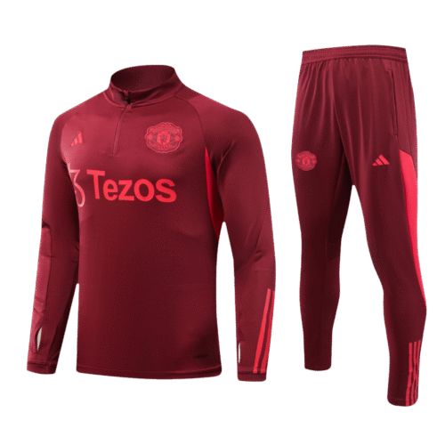 Manchester United 1/4 Zip Tracksuit 2023/24 Red