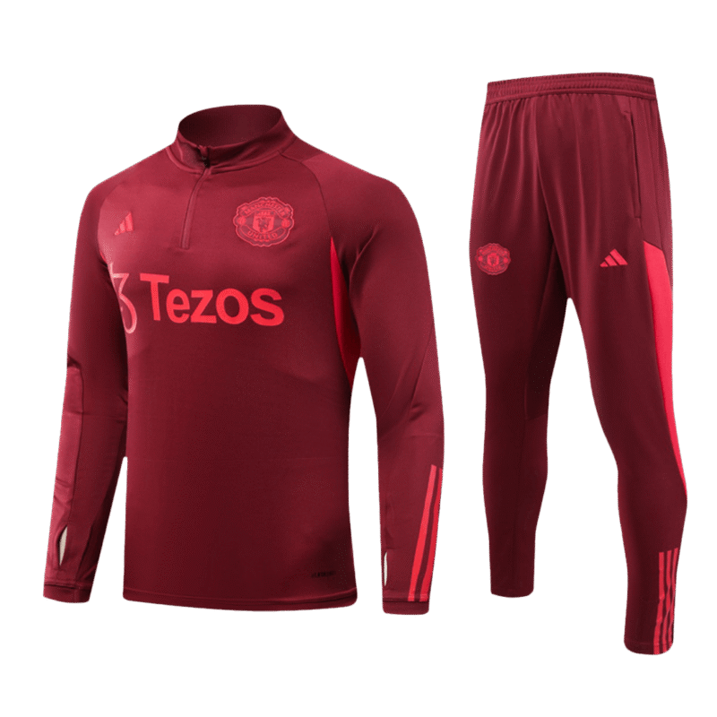 Manchester United 1/4 Zip Tracksuit 2023/24 Red
