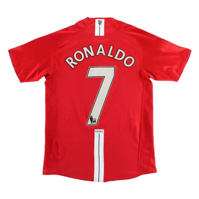 Vintage Soccer Jersey RONALDO #7 Manchester United Home 2007/08