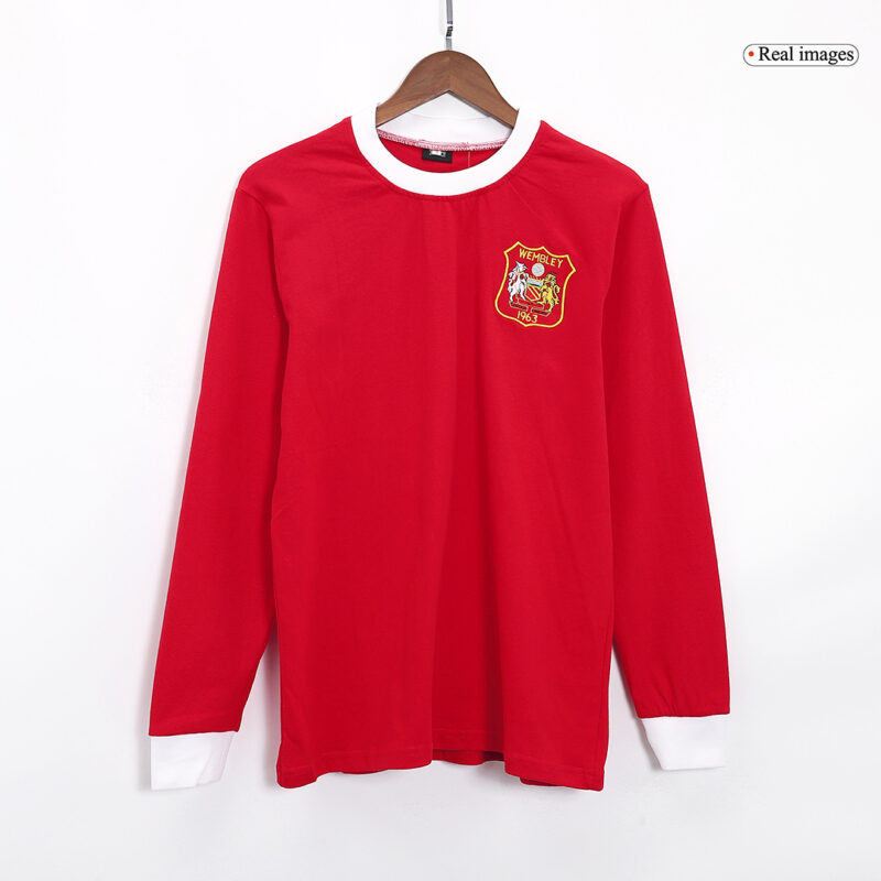 Vintage Soccer Jersey Manchester United Long Sleeve 1963 - FA Cup Final