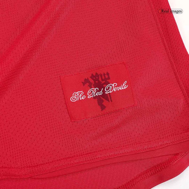 Vintage Soccer Jersey SCHOLES #18 Manchester United Home Long Sleeve 2007/08 - UCL Final