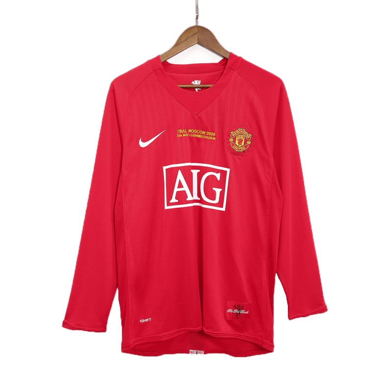 Vintage Soccer Jersey ROONEY #10 Manchester United Home Long Sleeve 2007/08 - UCL Final