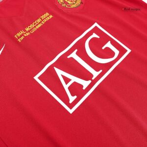 Vintage Soccer Jersey SCHOLES #18 Manchester United Home 2007/08 - UCL Final