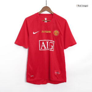 Vintage Soccer Jersey ROONEY #10 Manchester United Home 2007/08 - UCL Final