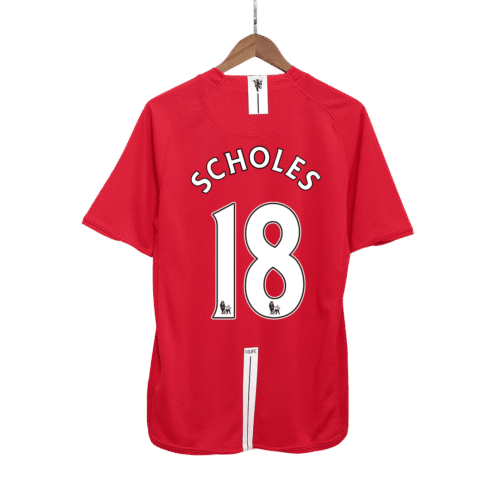 Vintage Soccer Jersey SCHOLES #18 Manchester United Home 2007/08