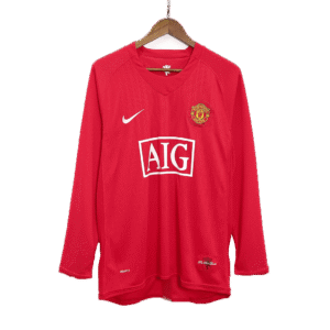 Vintage Soccer Jersey SCHOLES #18 Manchester United Home Long Sleeve 2007/08