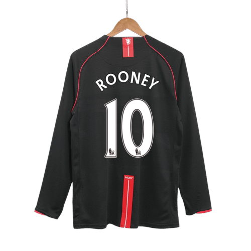 Vintage Soccer Jersey ROONEY #10 Manchester United Away Long Sleeve 2007/08