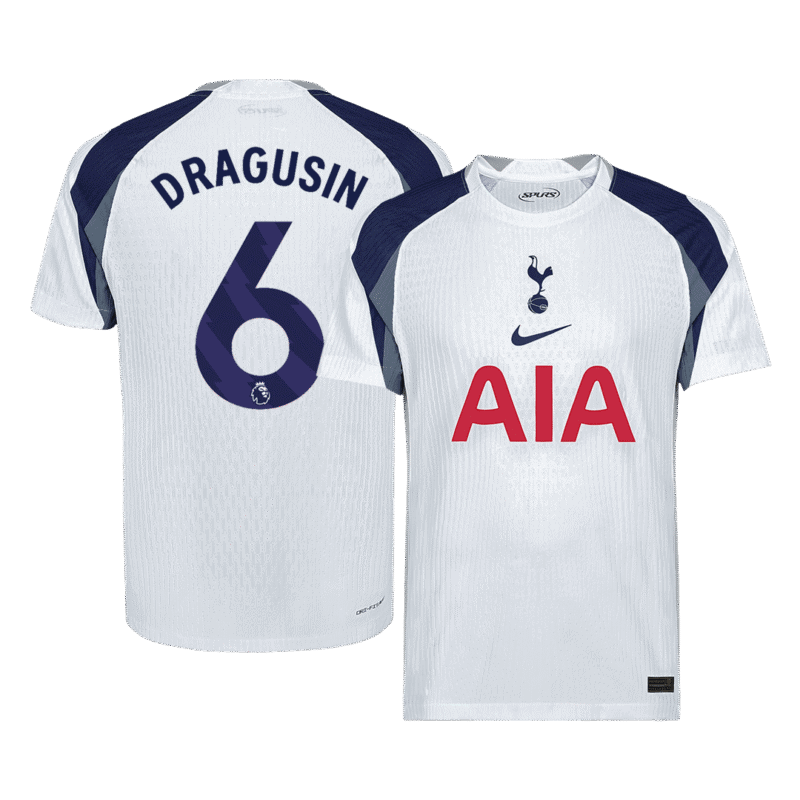 DRAGUSIN #6 Tottenham Hotspur Home Authentic Soccer Jersey 2025/26