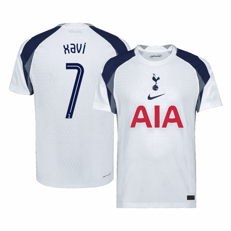 XAVI #7 Tottenham Hotspur Home Authentic Soccer Jersey 2025/26 - UCL