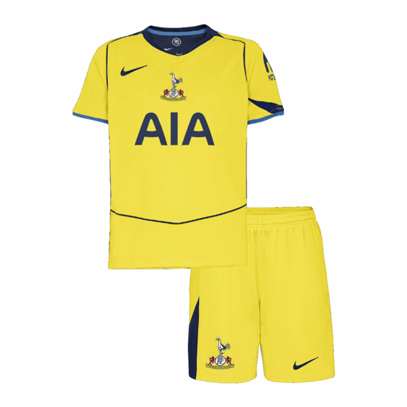 Kid's Tottenham Hotspur Third Soccer Jersey Kit(Jersey+Shorts) 25/26 Yellow